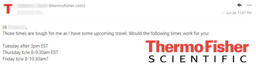 Reply from a live partner campaign